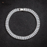 925 prata esterlina pulseira elegante zircão cristal moda jóias para mulheres noivado casamento glamour jóias 18cm - 3