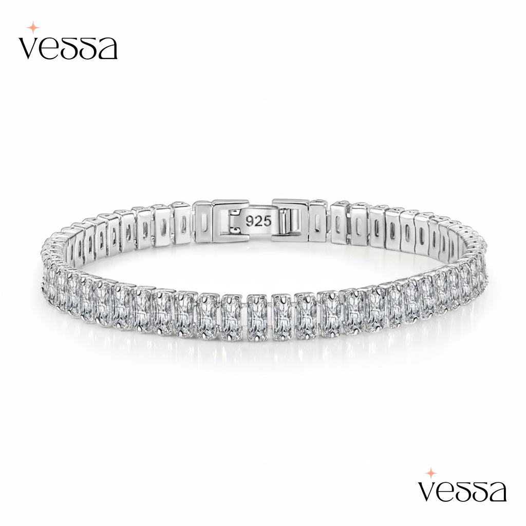 925 prata esterlina pulseira elegante zircão cristal moda jóias para mulheres noivado casamento glamour jóias 18cm - 1