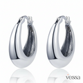 Lihong real 925 prata esterlina suave vintage brinco de alta qualidade em forma de u brincos de argola para festa de casamento feminino jóias finas - 1