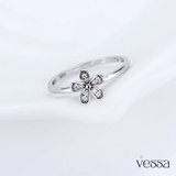 Cluci quente 925 prata clássico flor anéis moda prata esterlina feminino festa jóias flor anel dr1011sb - 3
