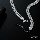 Doteffil quente criatividade net corrente colares 10mm 925 prata esterlina para mulheres designer de moda festa casamento jóias presente - 3