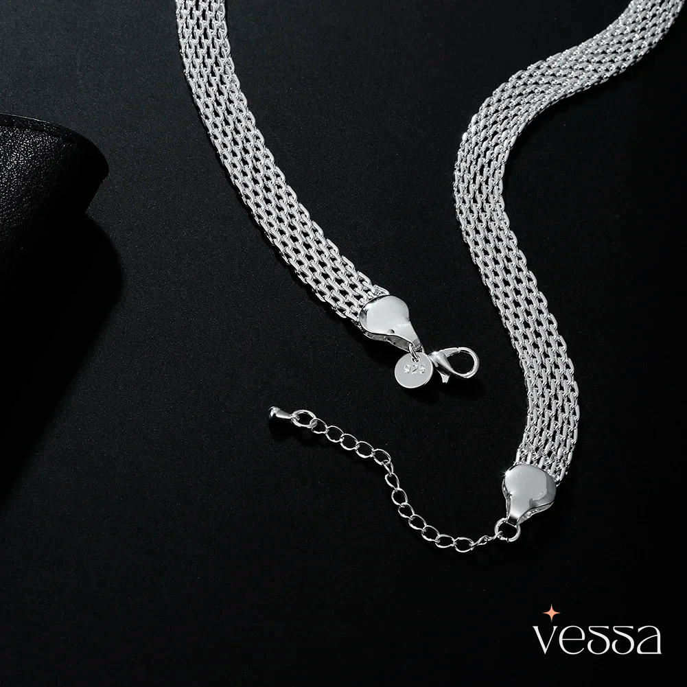 Doteffil quente criatividade net corrente colares 10mm 925 prata esterlina para mulheres designer de moda festa casamento jóias presente - 3