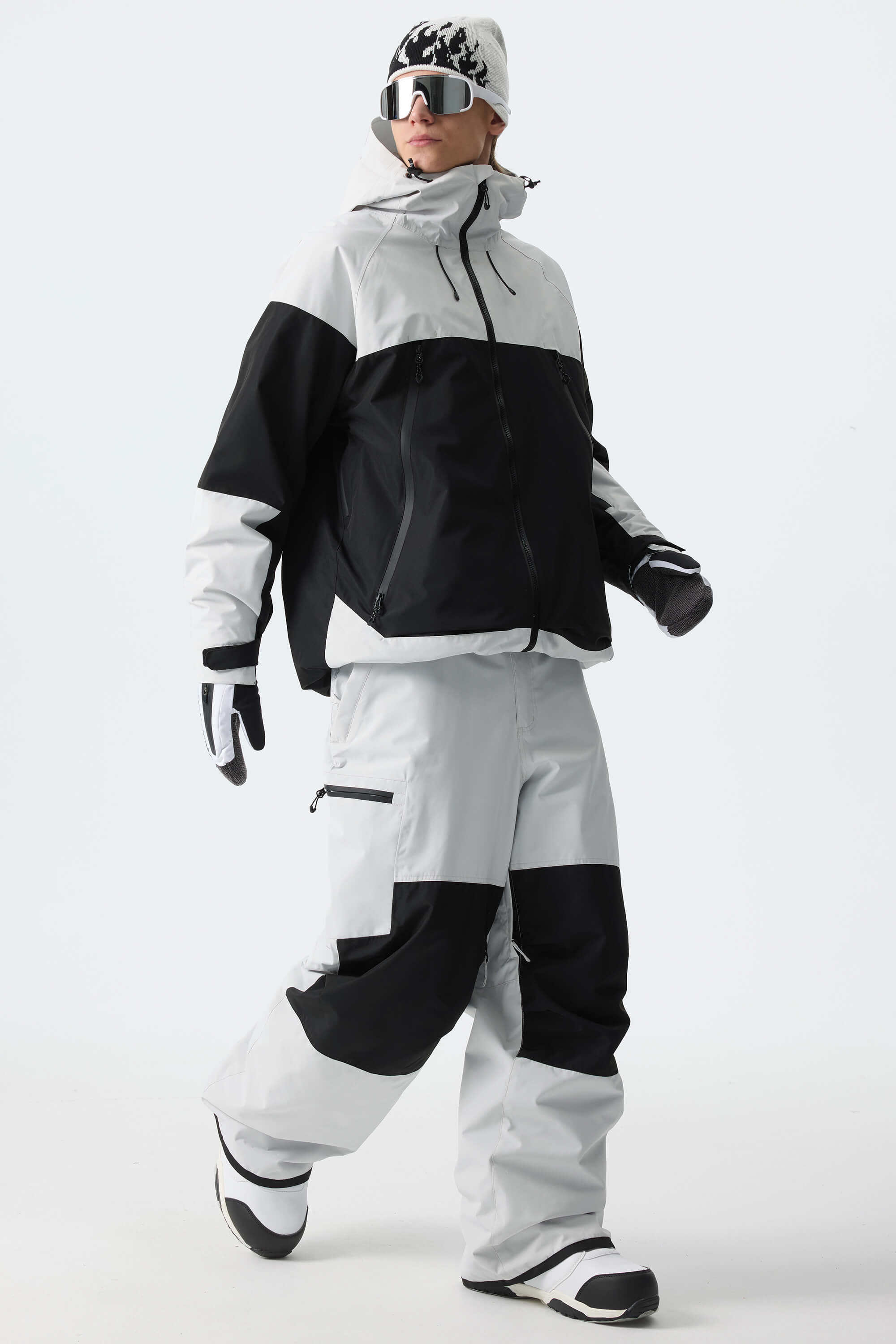 Men's Black Structured Insulated Snow Jacket