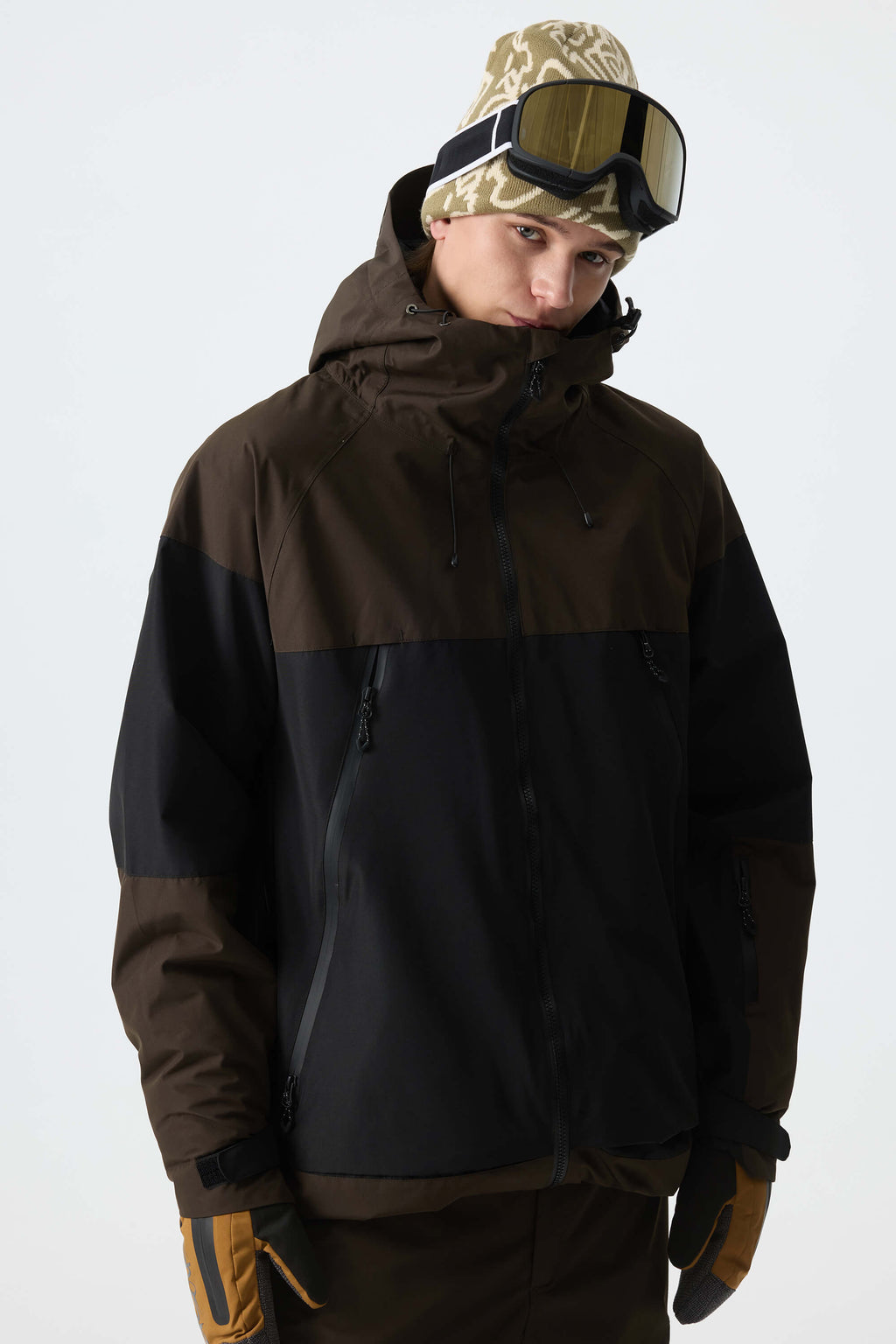 Men's Black Structured Insulated Snow Jacket