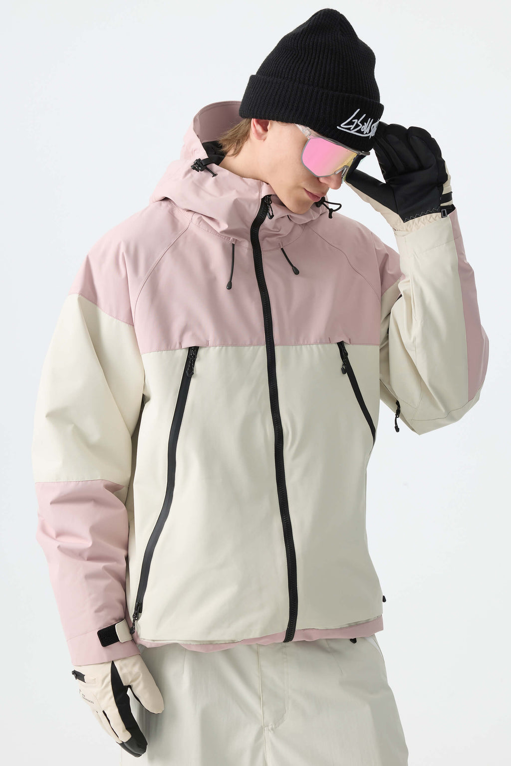 Men's Black Structured Insulated Snow Jacket