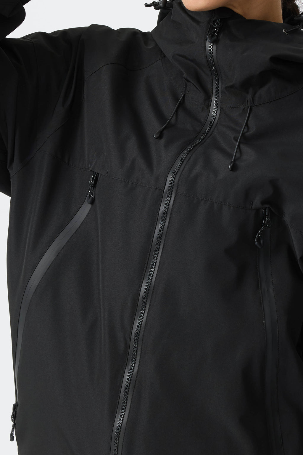 Women's Black Structured Insulated Snow Jacket