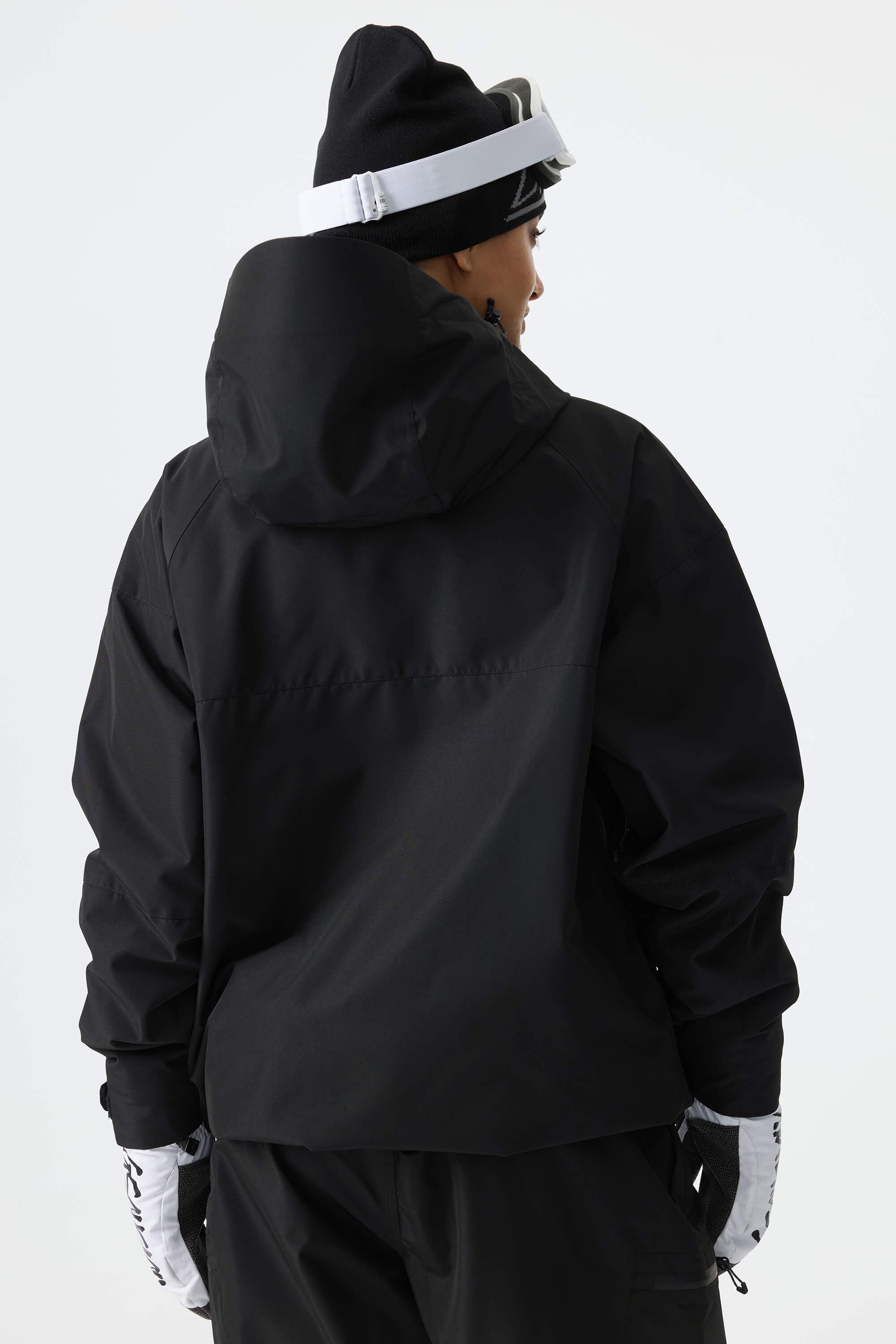 Women's Black Structured Insulated Snow Jacket