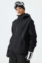 Women's Black Structured Insulated Snow Jacket
