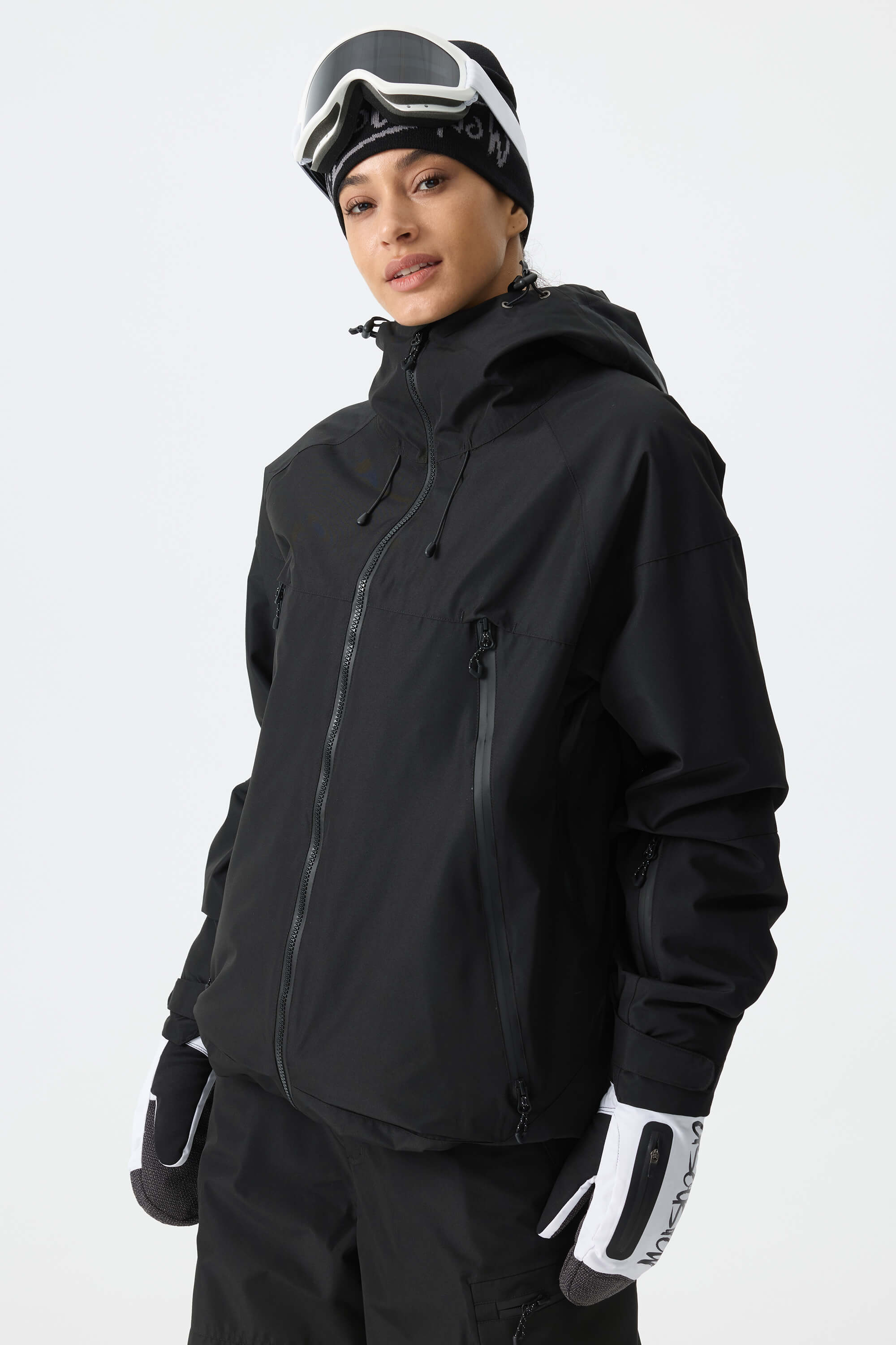 Women's Black Structured Insulated Snow Jacket