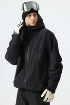 Men's Black Structured Insulated Snow Jacket
