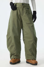 Women's Khaki Brushed Barrel Snow Pants