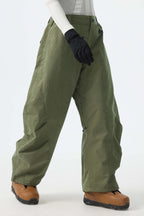 Women's Khaki Brushed Barrel Snow Pants