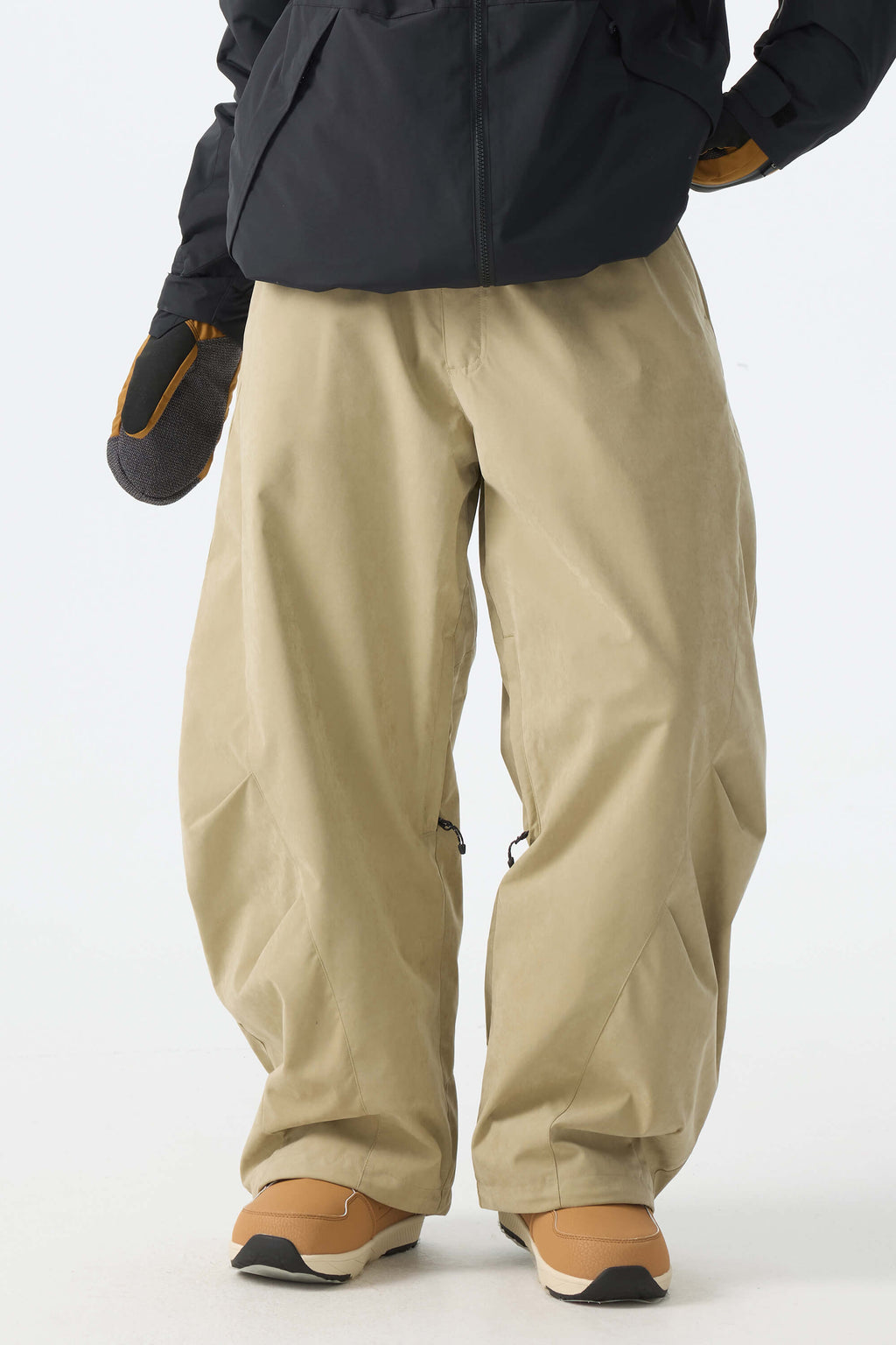 Women's Khaki Brushed Barrel Snow Pants