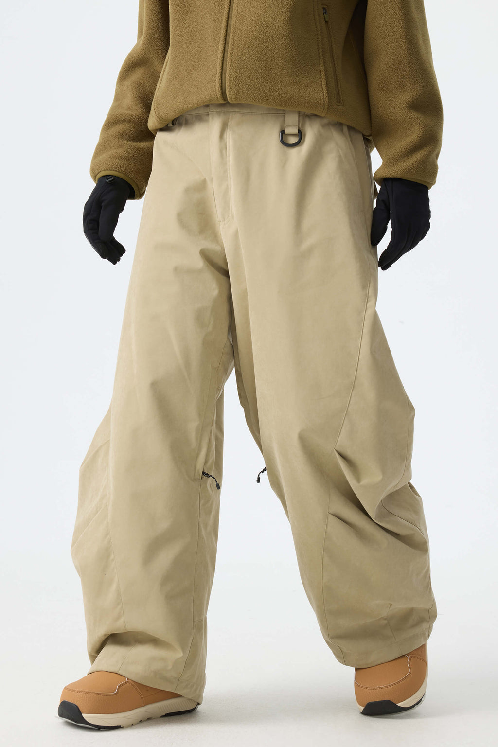 Women's Khaki Brushed Barrel Snow Pants