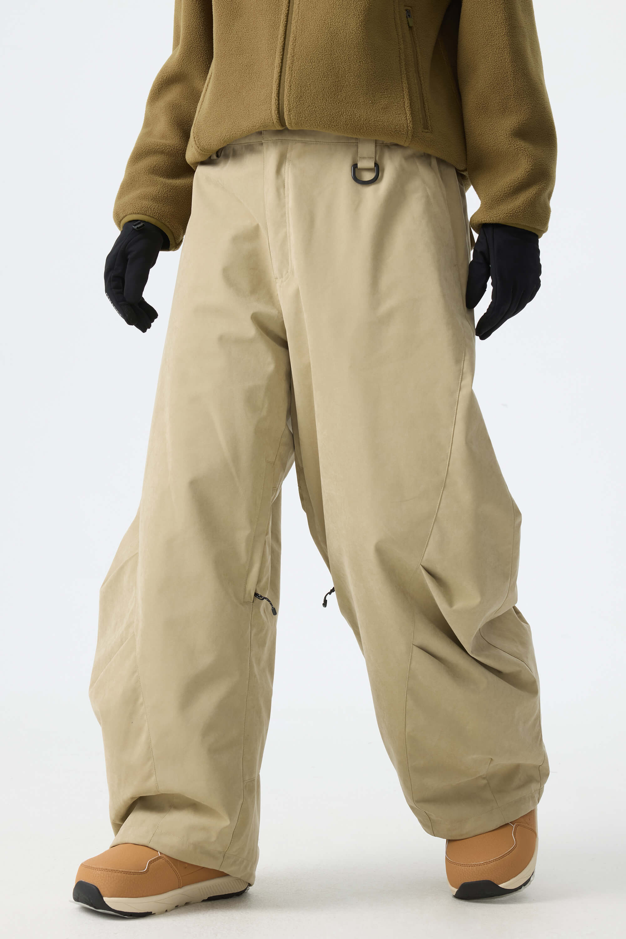 Women's Khaki Brushed Barrel Snow Pants