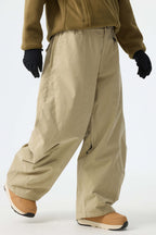 Women's Khaki Brushed Barrel Snow Pants