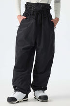 Men's Off White Baggy Reflective Piping Drawstring Snow Pants