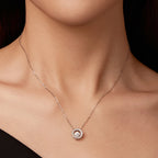 Colar Halo de Luz com Moissanite
