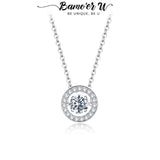 Colar Halo de Luz com Moissanite