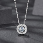 Colar Halo de Luz com Moissanite