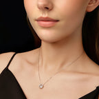Colar Halo de Luz com Moissanite